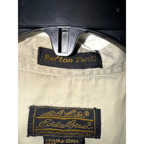 Eddie Bauer Rufton Twill Short Sleeve Button Up Shirt Men’s Large - Picture 4 of 8